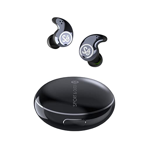 mifo S True Wireless Earbuds Active Noise Canceling, Wireless Earbuds Bluetooth 5.2, 6Mics ENC Noise Cancelling Headphones, IPX7 Waterproof, Deep Bass Wireless Sport Earbuds in Ear Headphone(Black)