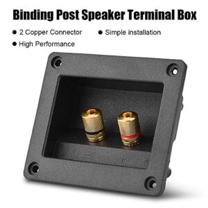 Speaker Terminal Box, DIY 2-Way Speaker Binding Post Terminal Cable Connector Box Subwoofer Plug Acoustic Components