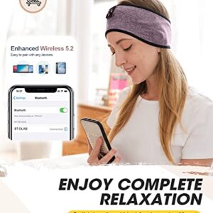 Perytong Sleep Headphones Bluetooth Headband Sleeping Headphones Bluetooth Sports Headband Built-in Thin Speakers | Comfortable for Slipping Running Yoga Side Sleepers Travel | Gift for Women Wen