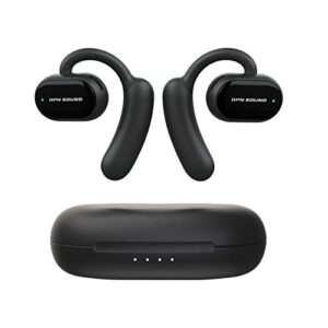 opn sound-aria open ear headphones – bluetooth wireless headset – upgraded stereo dual noise cancelling – 8 hours playtime – long-term comfort for sports/workout – black