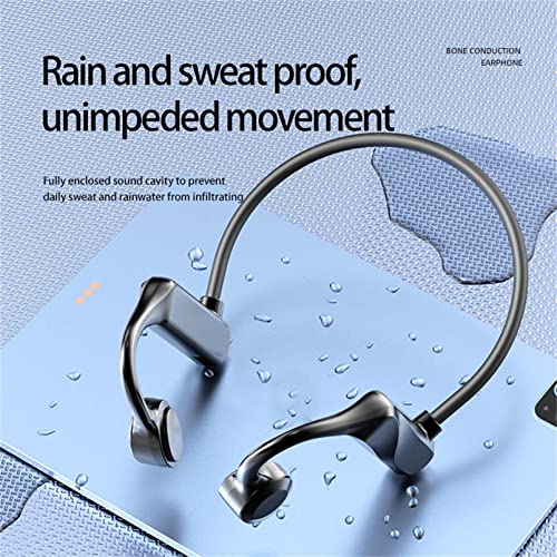 Bone Conduction Headphones,Wireless Open Ear Headset,Bluetooth 5.0 with Mic,High Sound Quality,Ultra-Lightweight,Wa-terproof Sweatproof,Flexible Adjustment Comfortable Sports Earphones (1 Pcs)