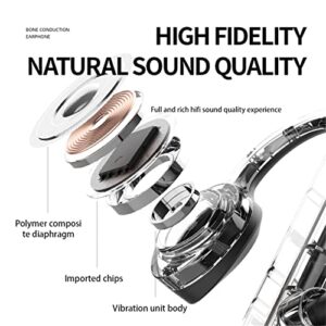 Bone Conduction Headphones,Wireless Open Ear Headset,Bluetooth 5.0 with Mic,High Sound Quality,Ultra-Lightweight,Wa-terproof Sweatproof,Flexible Adjustment Comfortable Sports Earphones (1 Pcs)