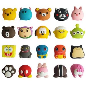 20 Pcs Cable Protector for iPhone/ipad USB Cable, Plastic Cable Protectors Cute Bear Dinosaur Animals Charging Cable Saver, Phone Accessory Protect USB Charger (Type A(20PCS)