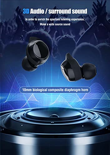 True Wireless Earbuds Bluetooth 5.3 Ear buds for iPhone Android TWS Waterproof IPX7 Earbuds in Ear Headphones for Sports Workout Running Gym Wireless Bluetooth Deep Bass Earphones with Microphone