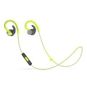 jbl reflect contour 2 wireless sport in-ear headphones with three-button remote and microphone – green