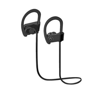 ondigo wx610 wireless, bluetooth headphones with microphone | waterproof, sweatproof sport earbuds, earphones with noise cancelling headset – silver/black