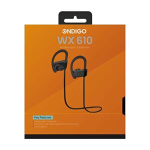 Ondigo WX610 Wireless, Bluetooth Headphones with Microphone | Waterproof, Sweatproof Sport Earbuds, Earphones with Noise Cancelling Headset - Silver/Black