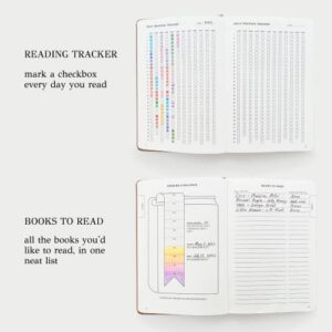 Kunitsa Co. Reading Journal. Book Journal for Book Lovers & Readers. Review and Track Your Reading (Blush, Avid Reader Edition) - 104 Book Reviews