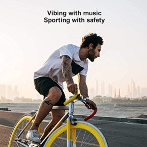 NANKA Bone Conduction Headphones, IPX8 Waterproof Headphones with MP3 Player Built-in 8G Memory, Bluetooth Open Ear Headphones with CVC6.0 Mic for Swimming Running Cycling Driving Gym