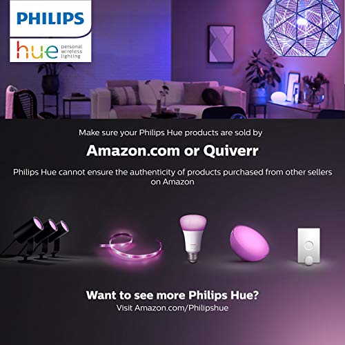 Philips Hue White and Color Ambiance LED Smart Light Bulb Starter Kit, 3 A19 Smart Bulbs & 1 Hue Hub (Works with Alexa, Apple HomeKit & Google Assistant)