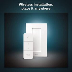 Philips Hue Smart Bundle: 2-Pack White A19 Bluetooth + V2 Dimmer Switch (Hue Hub Optional, Compatible with Alexa, Google Assistant)