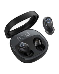 baseus wireless earbuds, 50 hrs playback bluetooth 5.3 anti-loss bluetooth headphones led power display 60ms low-latency fast-charging in-ear earphone for iphone and android (bowie wm02+)