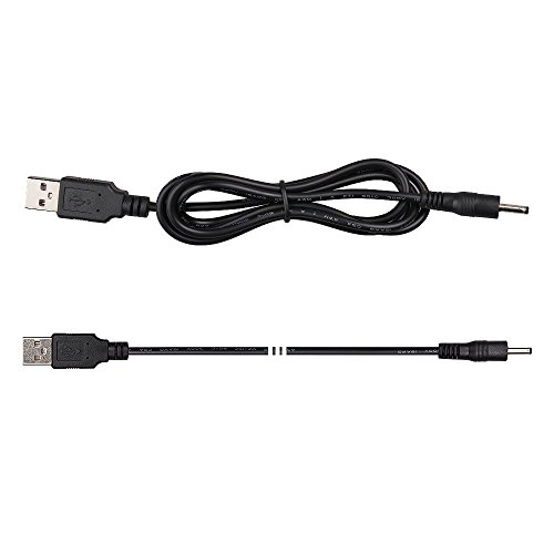 Onite 2pcs of 6.6ft 2m USB to DC 3.5x1.35mm Barrel Jack Power Cable Plugs Power Cord for USB Lights, USB Fans, Cartoon Watches, Radiators, 5V Mini Speakers, USB HUB