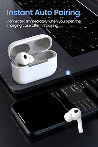 PANKELA Wireless Earbuds, Bluetooth 5.3 Headphones with Stereo HD Mics, Wireless Headphones ENC Noise Cancelling Earbuds, 30H Playtime Sports for iOS Andoird