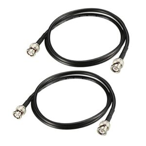 uxcell rg58 coaxial cable with bnc male to bnc male connectors 50 ohm 3 ft 2pcs