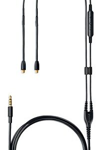 Shure AONIC 215 Wired Sound Isolating Earbuds, Clear Sound, Black & RMCE-UNI Universal Communication Cable for Detachable SE Sound Isolating Earphones