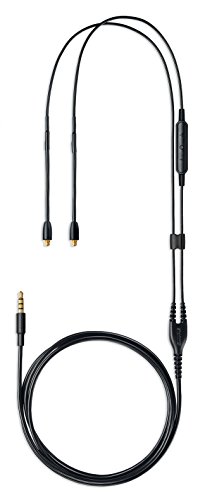 Shure AONIC 215 Wired Sound Isolating Earbuds, Clear Sound, Black & RMCE-UNI Universal Communication Cable for Detachable SE Sound Isolating Earphones