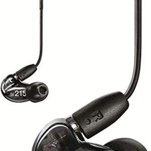 Shure AONIC 215 Wired Sound Isolating Earbuds, Clear Sound, Black & RMCE-UNI Universal Communication Cable for Detachable SE Sound Isolating Earphones