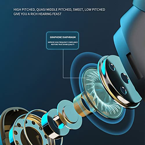 Dmnzoey Bluetooth Headset in-Ear Earbuds Physical Noise Reduction Headphones Bluetooth 5.3 Fast and Stable Connection for Sports Black