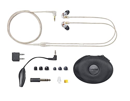 Shure SE535-CL Professional Sound Isolating Earphones - Clear & SE215 PRO Wired Earbuds-Professional Isolating Earphones Sound and Deep Bass, Single Dynamic MicroDriver