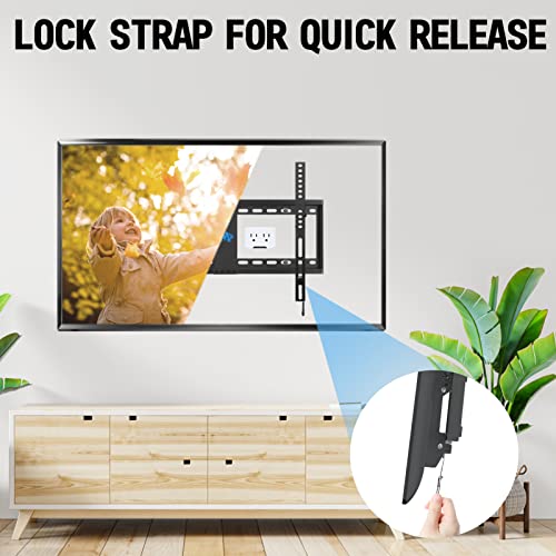 Mounting Dream Tilting TV Wall Mount for Most 37-70 Inches Flat Screen TVs, TV Mount - Wall Mount TV Bracket up to VESA 600x400mm and 132 lbs - Easy to Install on 16", 18", 24" Studs
