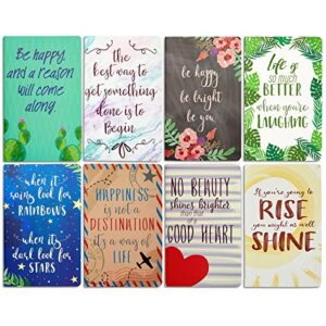 set of 8 inspirational notebooks, 5×8 bulk journals with motivational quotes for women, teacher appreciation gifts bulk (40 sheets/80 pages)