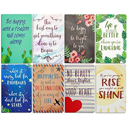 Set of 8 Inspirational Notebooks, 5x8 Bulk Journals with Motivational Quotes for Women, Teacher Appreciation Gifts Bulk (40 sheets/80 Pages)