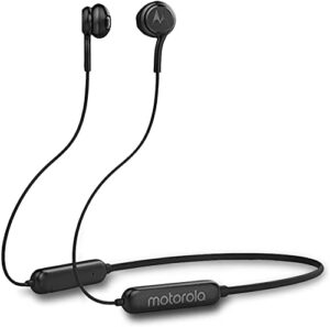 motorola ververap 105 bluetooth wireless earbud in-ear neckband headphone with mic (black)