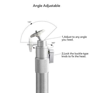 Universal Extending Projector Ceiling Mount Hanger 360°Rotatable Head with Extendable Length 13.8 Inch to 23.6 Inch / 11 lbs Load Mounting Bracket