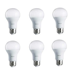 philips led non-dimmable a19 frosted light bulb: 1500-lumen, 5000-kelvin, 14-watt (100-watt equivalent), e26 base, daylight, 6-pack