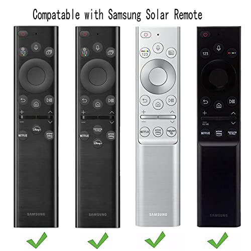 Silicone Case for Samsung BN59-01385 BN59-01386 TM2280E BN59-01391 Silicone Cover for Samsung Smart TV Solar Cell Remote Control 2022 Silicone Remote Control Sleeve（Black）