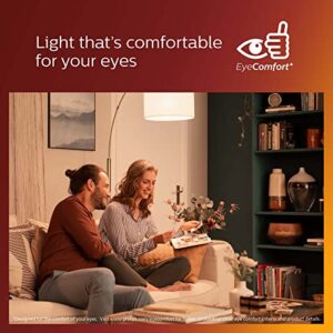 Philips LED Vintage Flicker-Free Amber Spiral G25, Dimmable, Eyecomfort Technology, 400 Lumen, Amber Light(2000K), 6.5W=60W, Title 20 Certified , E26 Base, 4-Pack (565887)