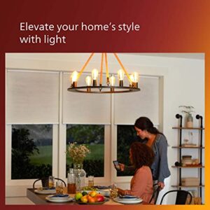 Philips LED Vintage Flicker-Free Amber Spiral G25, Dimmable, Eyecomfort Technology, 400 Lumen, Amber Light(2000K), 6.5W=60W, Title 20 Certified , E26 Base, 4-Pack (565887)