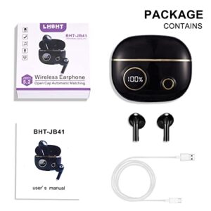 LHBHT Bluetooth Wireless Earbuds,Noise Cancelling True Wireless Earbuds,Touch Control Earbud & in-Ear Earbuds,Earbuds Includes Compact Type C Charging Case Fast Charging,Perfect for Work Travel Sport