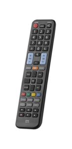 one for all samsung tv replacement remote – works with all samsung tvs (led, lcd, plasma) – ideal tv replacement remote control with same functions as the original samsung remote – black – urc1810