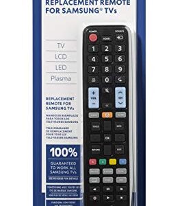 One For All Samsung TV Replacement Remote – Works with All Samsung TVs (LED, LCD, Plasma) – Ideal TV Replacement Remote Control with Same Functions as The Original Samsung Remote - Black – Urc1810