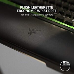 Razer Ornata V2 Gaming Keyboard: Hybrid Mechanical Key Switches - Customizable Chroma RGB Lighting - Individually Backlit Keys - Detachable Plush Wrist Rest - Programmable Macros