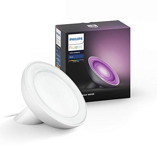 Philips Hue Bloom Dimmable LED Smart Table Lamp (Requires Hue Hub, Works with Amazon Alexa, Apple HomeKit and Google Assistant), White and Lavendar