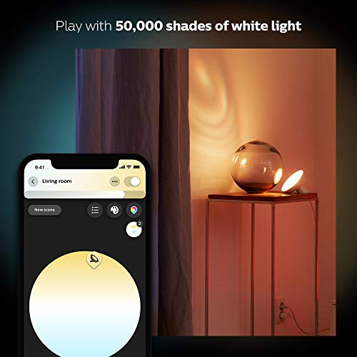 Philips Hue Bloom Dimmable LED Smart Table Lamp (Requires Hue Hub, Works with Amazon Alexa, Apple HomeKit and Google Assistant), White and Lavendar