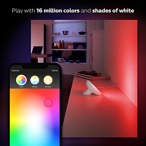 Philips Hue Bloom Dimmable LED Smart Table Lamp (Requires Hue Hub, Works with Amazon Alexa, Apple HomeKit and Google Assistant), White and Lavendar