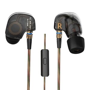 kz ate copper driver ear hook hifi in ear earphone sport headphones for running with foam eartips with microphone
