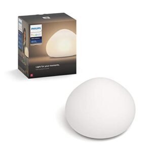 philips hue white ambiance wellner dimmable led smart table lamp (works with alexa apple homekit and google assistant)