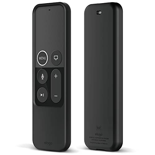 elago R2 Slim Case Compatible with Apple TV Siri Remote 1st Generation (Black) - Slim Design, Scratch-Free Silicone, Shock Absorption, Full Access