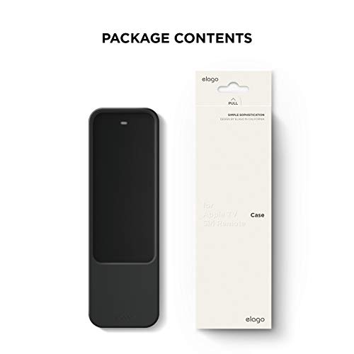 elago R2 Slim Case Compatible with Apple TV Siri Remote 1st Generation (Black) - Slim Design, Scratch-Free Silicone, Shock Absorption, Full Access