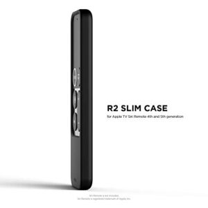 elago R2 Slim Case Compatible with Apple TV Siri Remote 1st Generation (Black) - Slim Design, Scratch-Free Silicone, Shock Absorption, Full Access