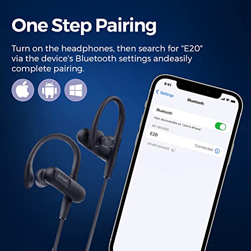 Bluetooth Headphones,30 Hours Playtime Wireless Earbuds,Bluetooth 5.0 Sports Earphones with CVC6.0 Sound Isolation Mic,IPX5 Waterproof,Deep Bass Stereo Wireless Headsets for Gym Running