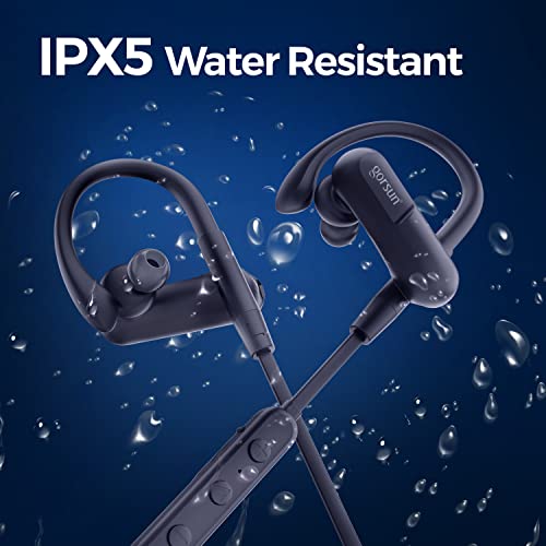 Bluetooth Headphones,30 Hours Playtime Wireless Earbuds,Bluetooth 5.0 Sports Earphones with CVC6.0 Sound Isolation Mic,IPX5 Waterproof,Deep Bass Stereo Wireless Headsets for Gym Running