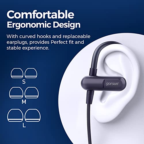 Bluetooth Headphones,30 Hours Playtime Wireless Earbuds,Bluetooth 5.0 Sports Earphones with CVC6.0 Sound Isolation Mic,IPX5 Waterproof,Deep Bass Stereo Wireless Headsets for Gym Running