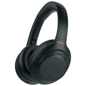 Sony WH-1000XM4 Wireless Industry Leading Noise Cancelling Over-Ear Headphones with Mic for Hands Free Calling and Alexa, Black WH-1000XM4/B Bundle w/Case + Deco Gear Portable Charger + Gym Bag