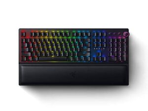 razer blackwidow v3 pro mechanical wireless gaming keyboard: green mechanical switches – tactile & clicky – chroma rgb lighting – doubleshot abs keycaps – transparent switch housing – bluetooth/2.4ghz